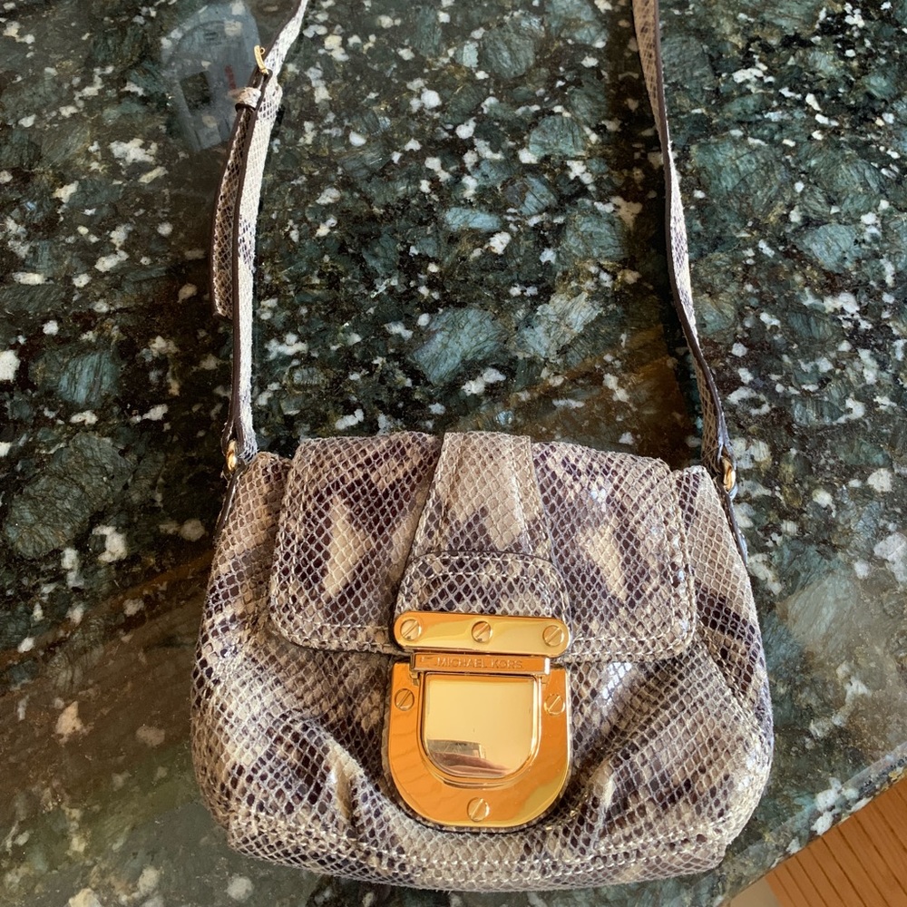 Michael Kors faux snake skin crossbody bag